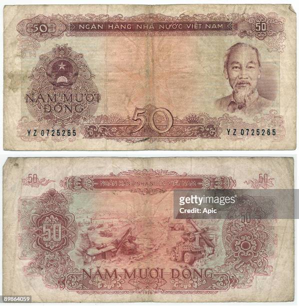 Banknote, 50 Dong, Vietnam, 1976