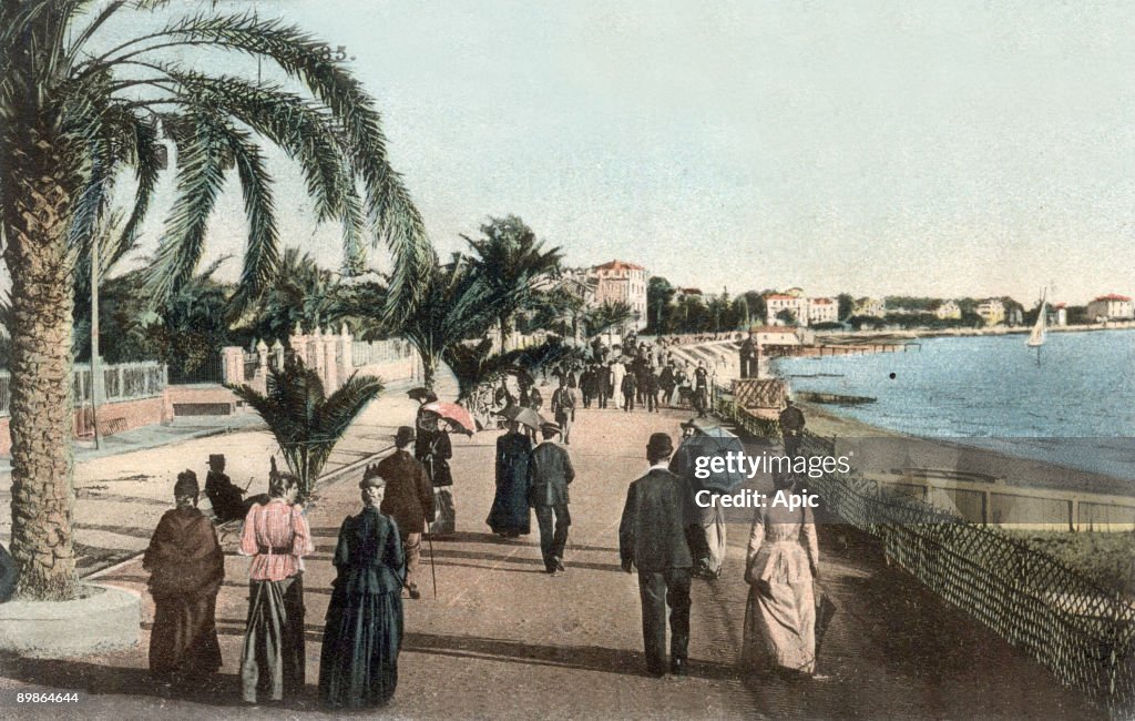 Cannes (French Riviera) : the croisette, postcard, c. 1904