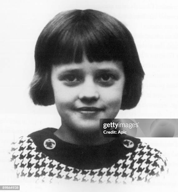 French actress Jeanne Moreau as a child in 1932