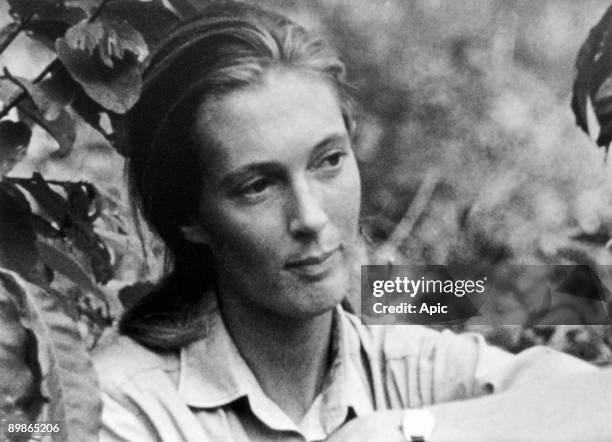 Jane Goodall, English primatologist, ethologist, and anthropologist, c. 1976