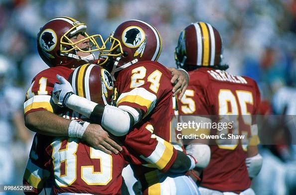 Ed Rubbert Washington Redskins celebrate a TD at RFK Stadium circa 1983 in... News ...