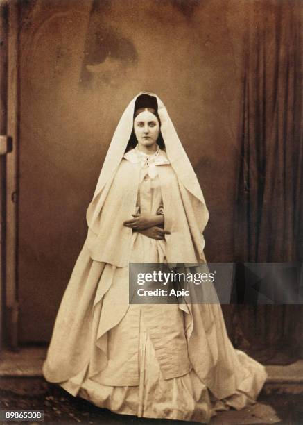 Italian Virginia Oldoini , countess of Castiglione , she was the spy of french emperor NapoleonIII, here photo by Pierre-Louis Pierson, 1856-1857,...