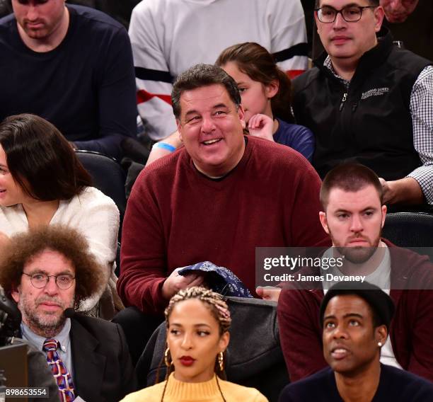 Steve Schirripa attends the New York Knicks Vs Philadelphia 76ers game at Madison Square Garden on December 25, 2017 in New York City.