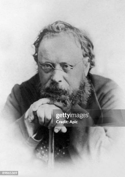 Pierre Joseph Proudhon trade union French socialist and political theorist, photo by Reutlinger in Munich in december 1870