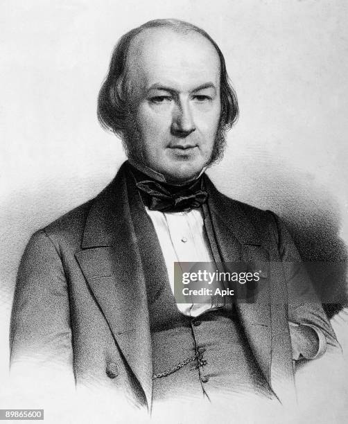 Claude Bernard french doctor, he developed experimental medecine and dicovered pancreas function, engraving