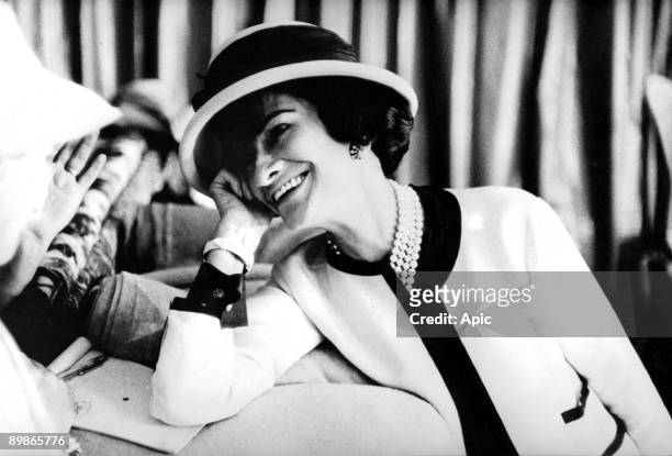 Fashion designer Coco Chanel , c. Early 50's
