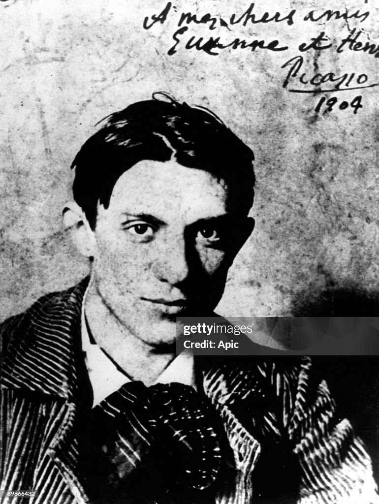 Spanish painter Pablo Picasso (1881-1973) in 1904, he is 23 years old