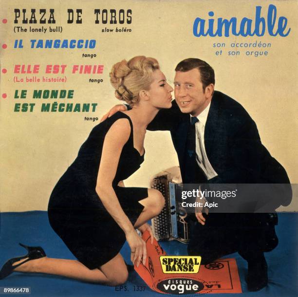 Extended play vinyl record sleeve of Aimable 1963, France