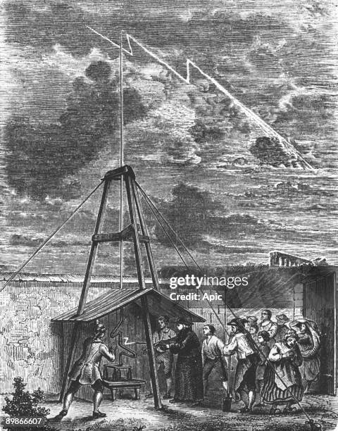 Lightning Rod Inventor Benjamin Franklin Lightning Photos and Premium High Res Pictures ...