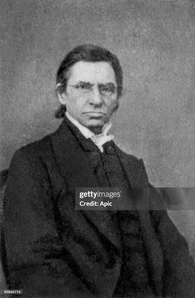 Emile Littre (1801-1881,) french scholar, he's the author of a french dictionary, photo by Pierre Petit, 1869