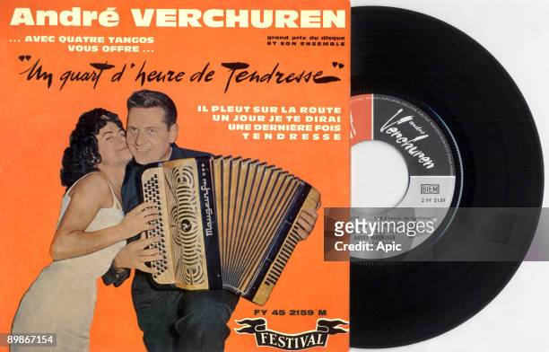 Single sleeve record of french accordion player Andre Verchuren, France, 60's