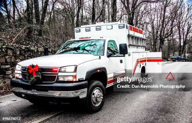 emergency vehicle - patriotic christmas stock pictures, royalty-free photos & images