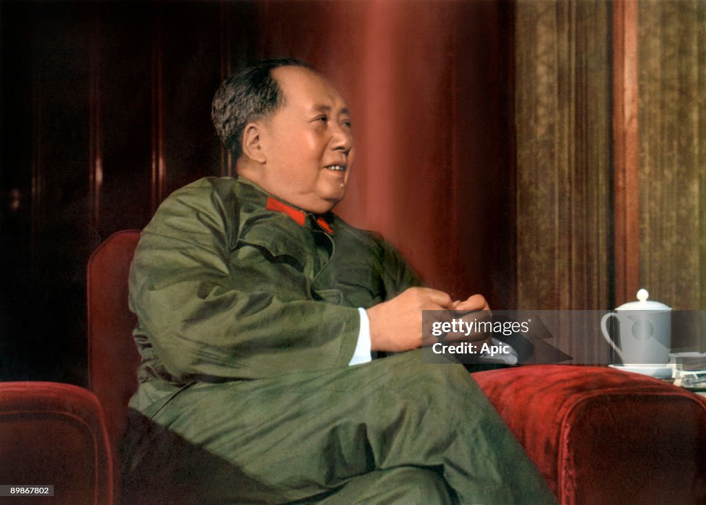 Mao Zedong (1893-1976) president of chinese communist party, then president of China in 1949-1959 and 1968-1976, here c. 1966