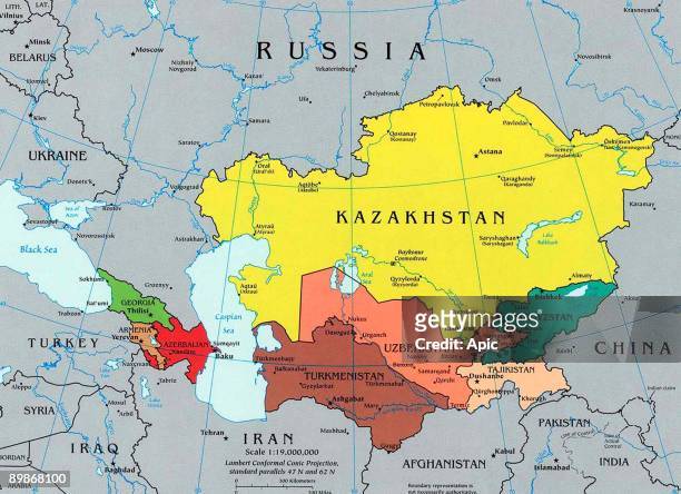 Map of the Caucasus and Central Asia 2003