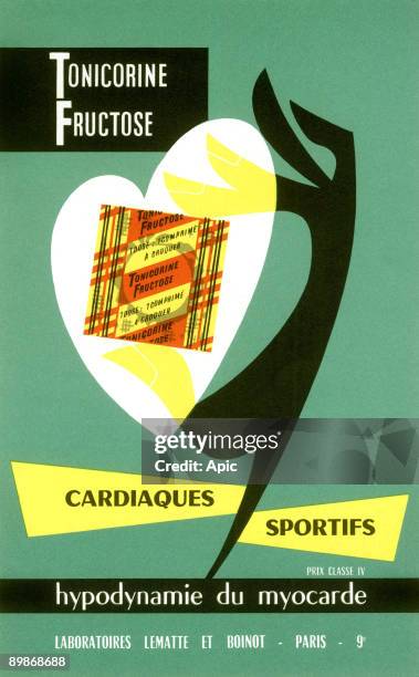 Publicity for the drug l' hypodynamy of the myocardium Tonicorine Fructose of the laboratories Lematte and Boinot January 1961