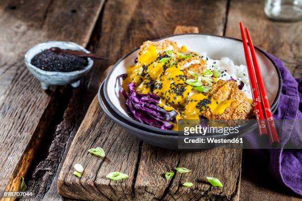 katsu curry with chicken escalope - yōshoku stock pictures, royalty-free photos & images