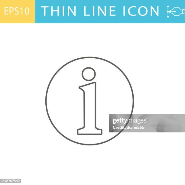 ilustraciones, imágenes clip art, dibujos animados e iconos de stock de conjunto de conjunto de icono de línea fina- - letter i