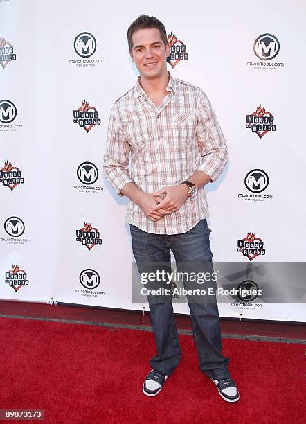 Host Jason Kennedy arrives at MusicMogul's first music competition at The House of Blues Sunset Strip on August 18, 2009 in West Hollywood,...