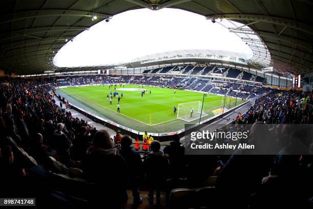 Supporters look on during the Sky Bet Championship match between Hull City and Derby County at KCOM Stadium on December 26, 2017 in Hull, England.