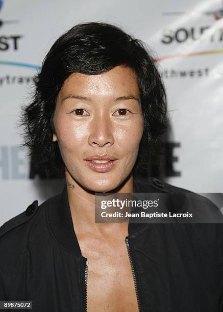 Jenny Shimizu arrives at the Advocate Magazine 40th Anniversary Party at Republique club on September 18, 2007 in West Hollywood, California.
