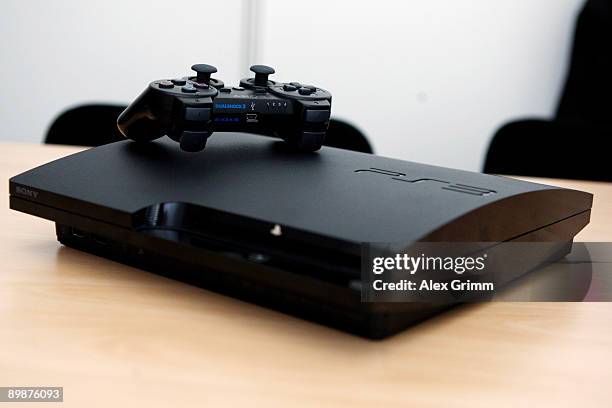 The newly presented Sony Playstation PS3 'Slim' is seen during the 'gamescom', Europe's biggest trade fair for interactive games and entertainment on...