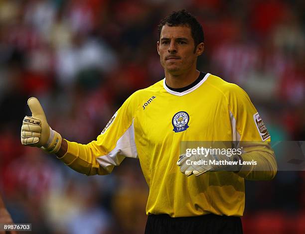 Chris Weale of Leicester City in action during the Coca-Cola Championship match between Sheffield United and Leicester City at Bramall Lane on August...