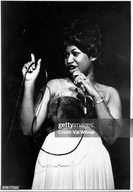 American soul singer Aretha Franklin, circa 1965.