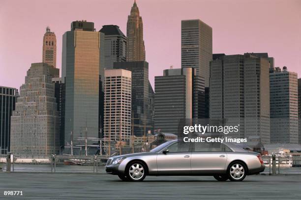 The luxury car brand high-end automobile Maybach 62, which is officially presented July 2, 2002 in New York City. The automobile is the first...