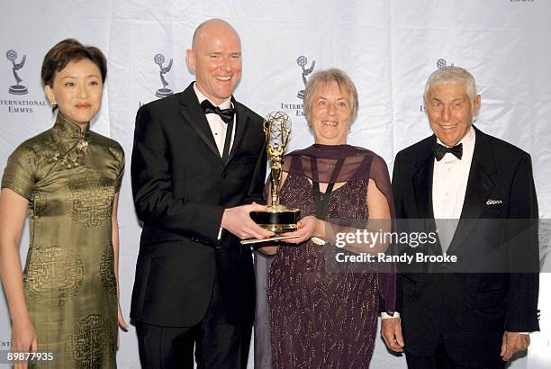 Lan Yang, Patrick Collerton, Edna Kennedy and Don Hewitt, winners for Best Documentary for "The Boy Whose Skin Fell Off"