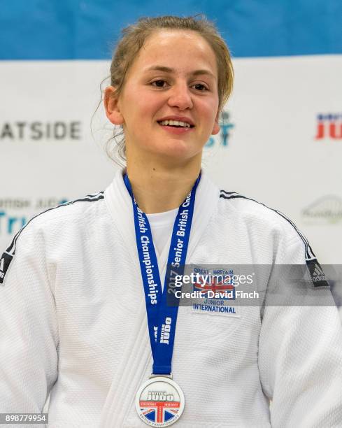 Under 57kg silver medallist, Jodie Caller of Renzoku JC, during the 2017 British Senior Judo Championships at the English Institute of Sport,...