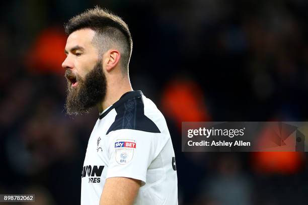 Derby County's Joe Ledley during the Sky Bet Championship match between Hull City and Derby County at KCOM Stadium on December 26, 2017 in Hull,...