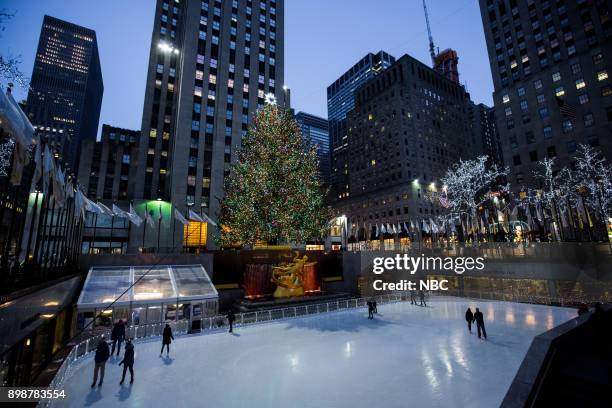 Rockefeller Plaza Christmas Tree on Tuesday, Tuesday 26, 2017 --