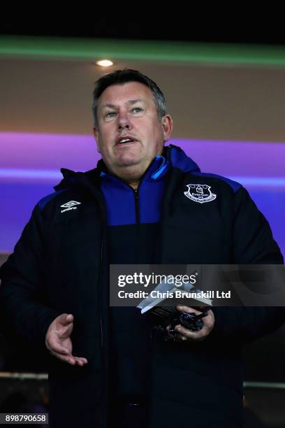 Craig Shakespeare, Coach of Everton looks on from the stands during the Premier League match between West Bromwich Albion and Everton at The...