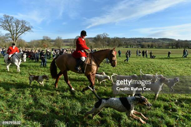 The Avon Vale Hunt gets underway on December 26, 2017 in Lacock, England. Prime Minister Theresa May is reported to have scrapped an election pledge...