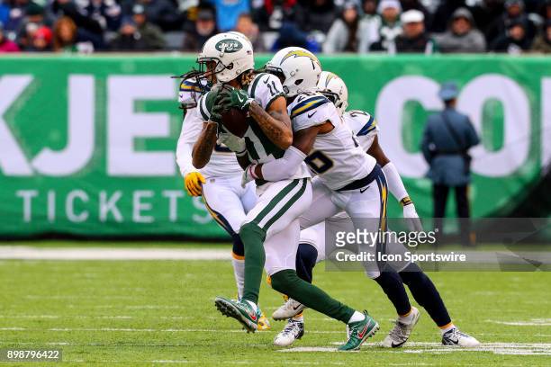 New York Jets wide receiver Robby Anderson during the National Football League game between the New York Jets and the Los Angeles Chargers on...