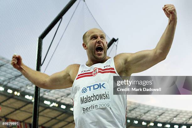 Piotr Malachowski of Poland competes in the men's Discus Throw Final during day five of the 12th IAAF World Athletics Championships at the Olympic...