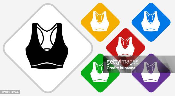 ilustrações, clipart, desenhos animados e ícones de ícone do tênis roupa cor diamante vector - sutiã para esportes