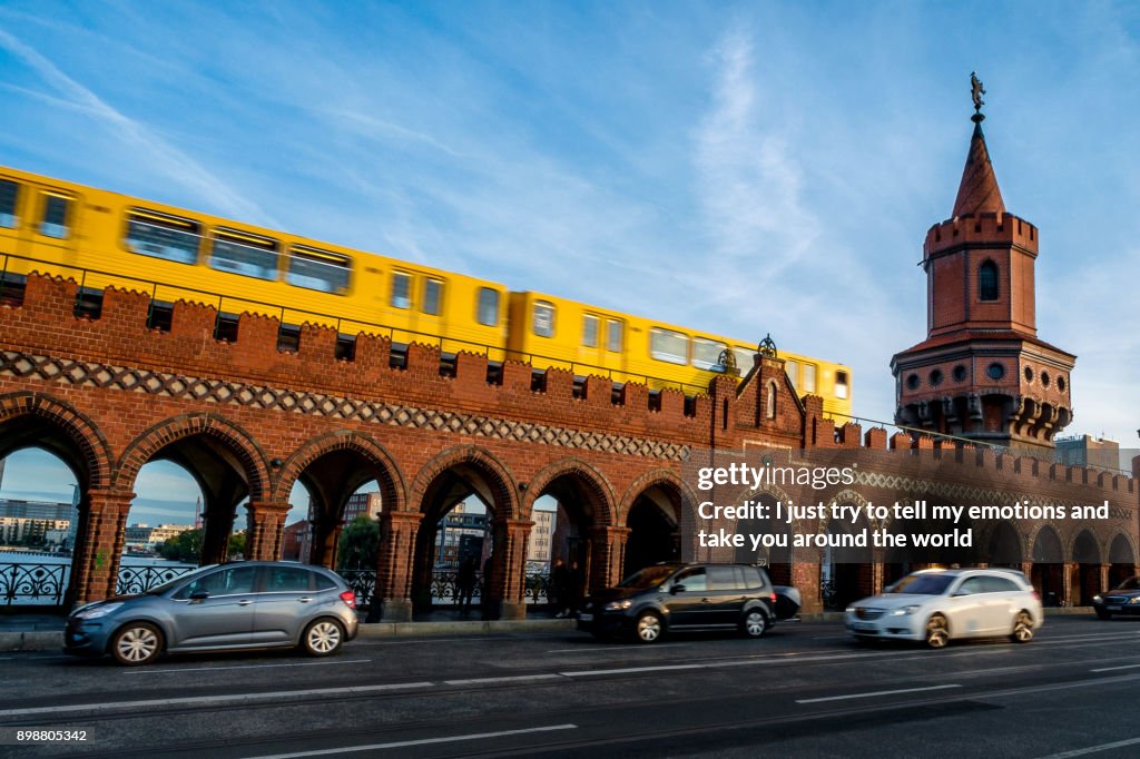 Berlin, Germany - September 21, 2015: Famous Oberbaumbrücke in Berlin