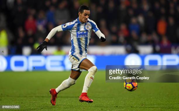 Tom Ince of Huddersfield Town during the Premier League match between Huddersfield Town and Stoke City at John Smith's Stadium on December 26, 2017...