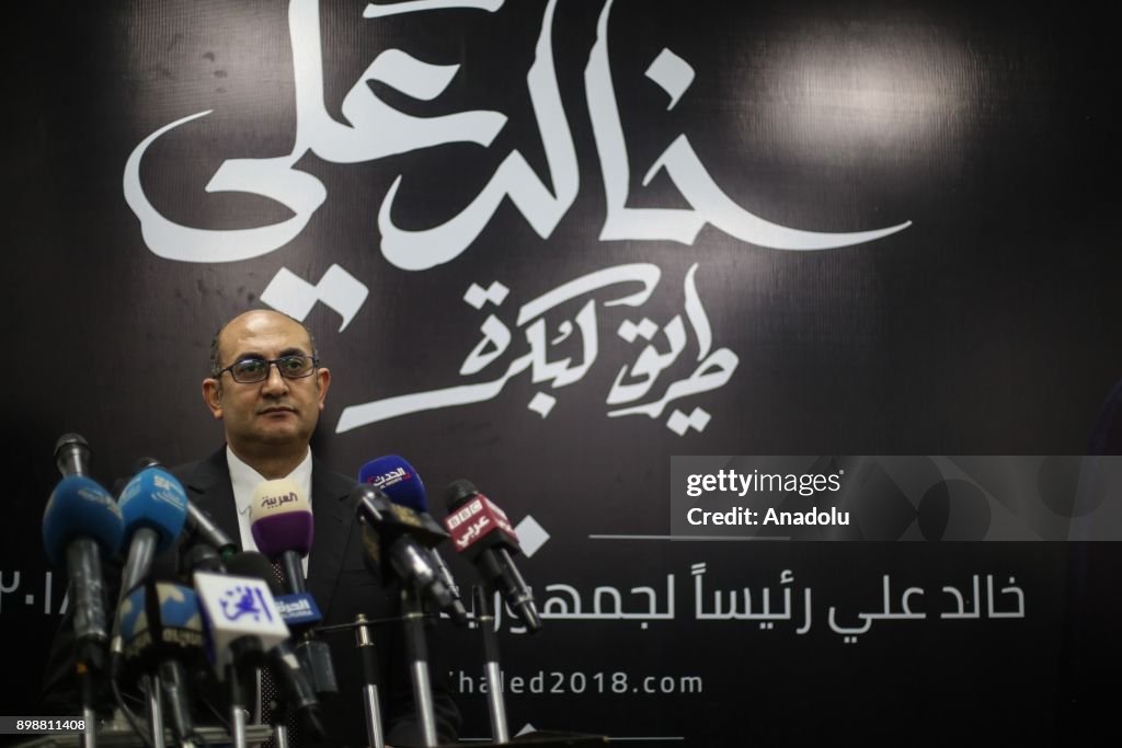 Egyptian presidential candidate Khaled Ali...