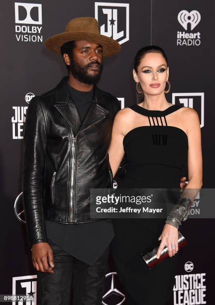 Musician Gary Clark Jr. And wife/model Nicole Trunfio arrive at the premiere of Warner Bros. Pictures' 'Justice League' at the Dolby Theatre on...