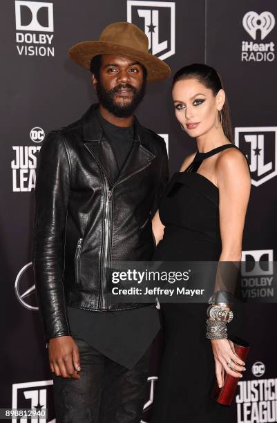 Musician Gary Clark Jr. And wife/model Nicole Trunfio arrive at the premiere of Warner Bros. Pictures' 'Justice League' at the Dolby Theatre on...