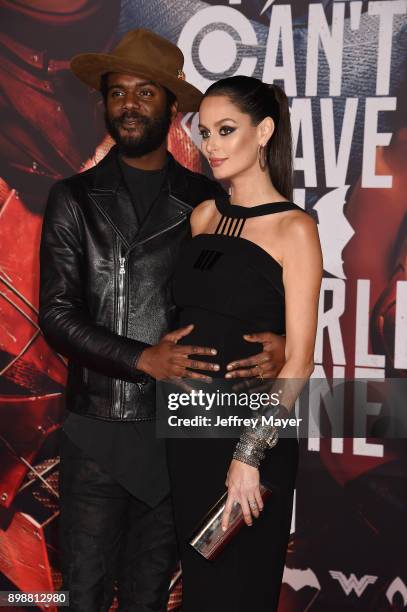 Musician Gary Clark Jr. And wife/model Nicole Trunfio arrive at the premiere of Warner Bros. Pictures' 'Justice League' at the Dolby Theatre on...