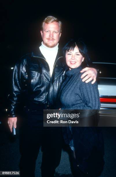 Roseanne Barr and her fiance Ben Thomas pose for a portrait before attending the Rolling Stones Concert/Party circa 1994 in Los Angeles, California.
