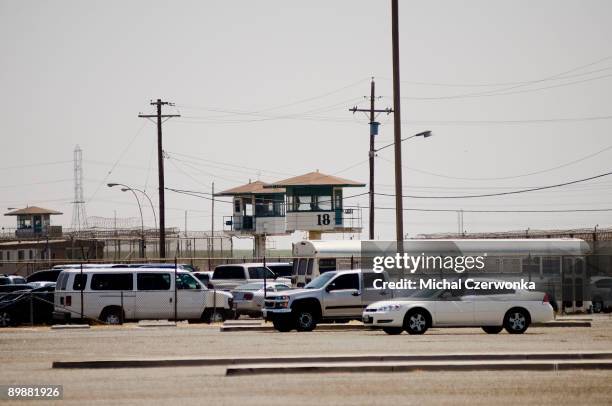 The California Institution for Men prison is seen on August 19, 2009 in Chino, California. After touring the prison where a riot took place on August...