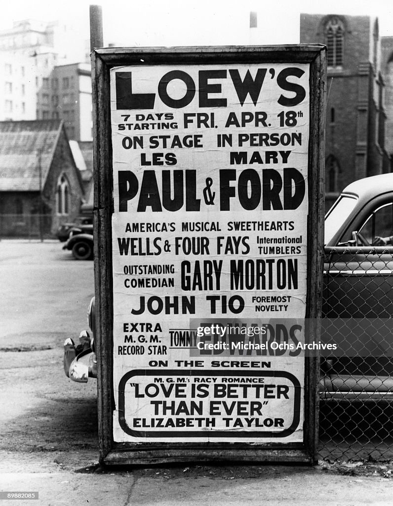Loew's Theater Advertisement Poster