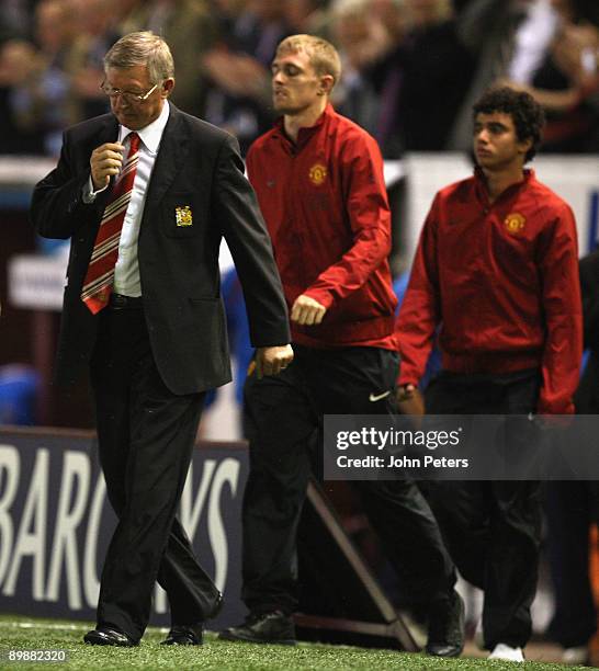 Sir Alex Ferguson of Manchester United shows his disappointment after the FA Barclays Premier League match between Burnley and Manchester United at...