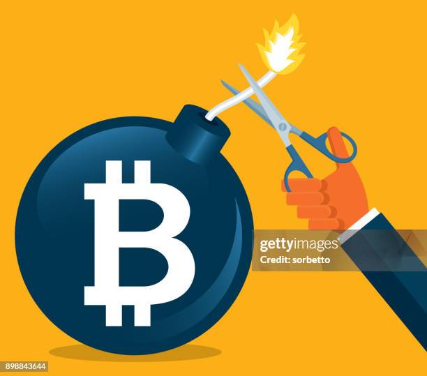 scissors to cut bomb - too much data stock illustrations
