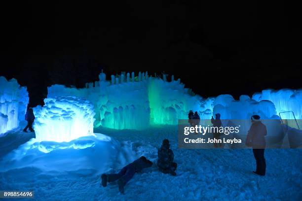 Preview of the Ice Castle at Dillon Town Park on December 26, 2017 in Dillon, Colorado before its officially opened later in the week. The acre-sized...