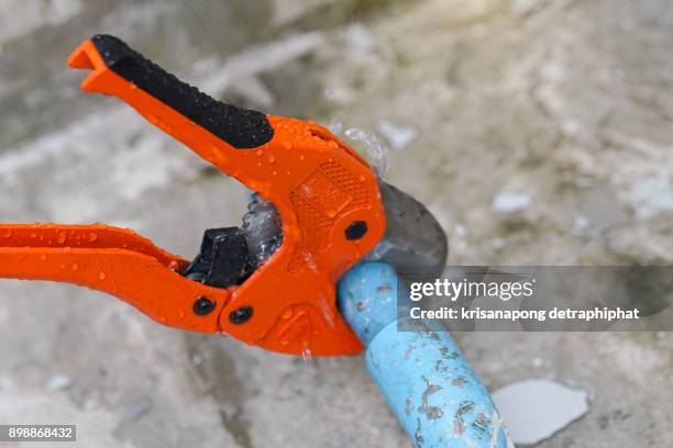 pipe and water - frozen pipes stock-fotos und bilder